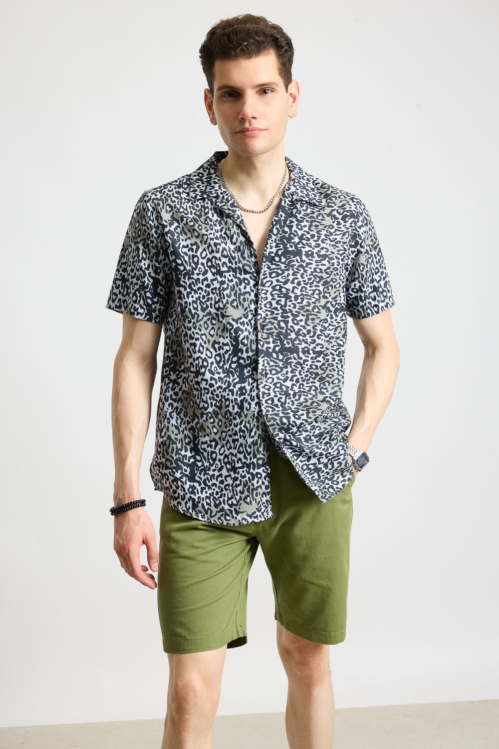 Cheetah Printed Men's Resort Shirt