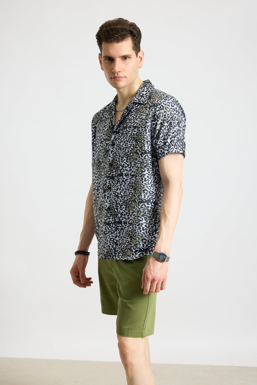 Cheetah Printed Men's Resort Shirt