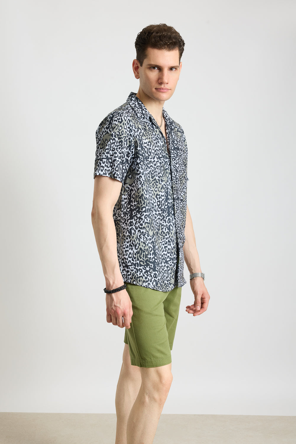 Cheetah Printed Men's Resort Shirt