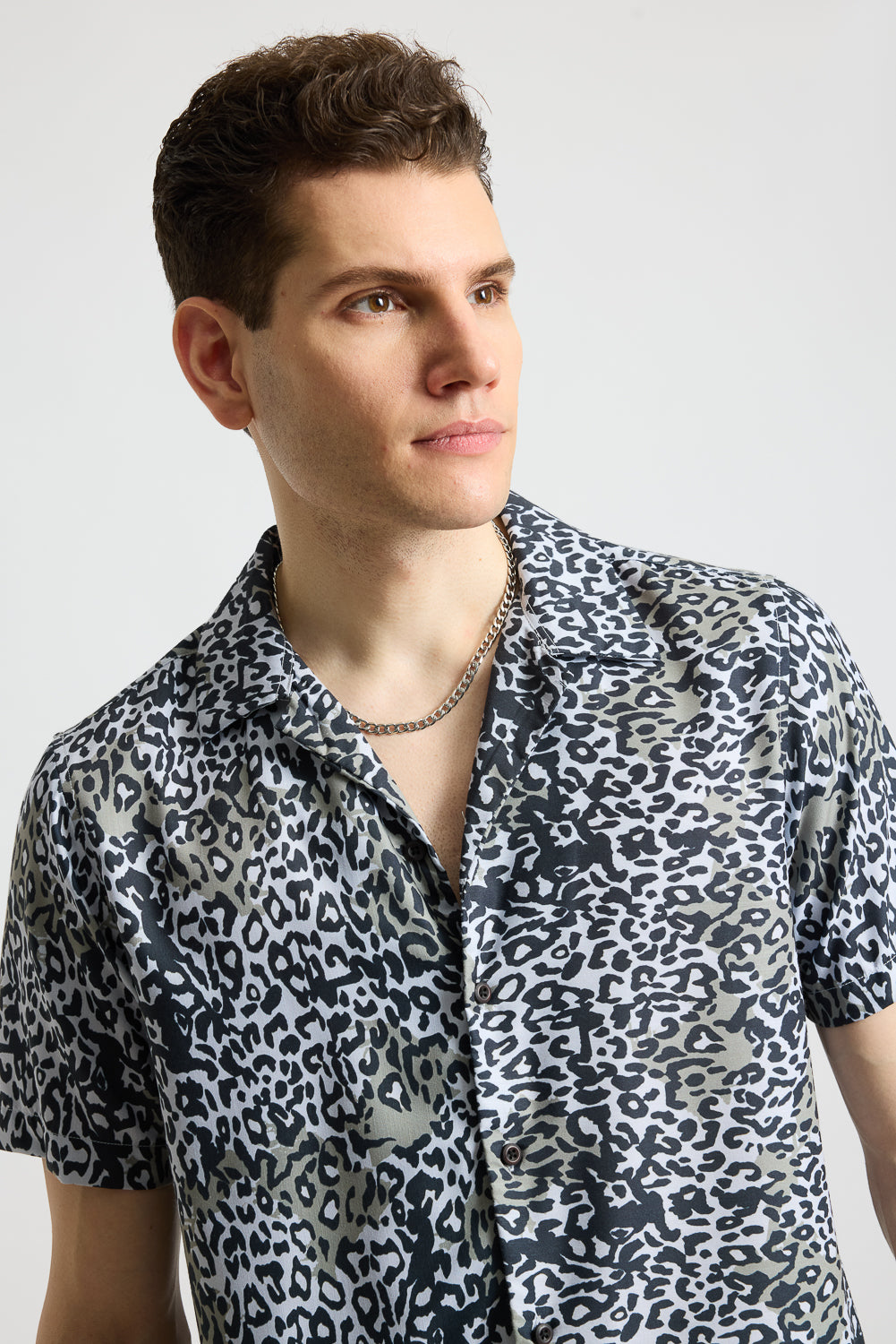 Cheetah Printed Men's Resort Shirt