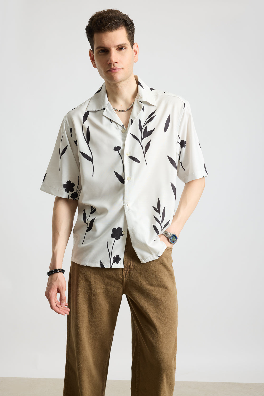 Petals Printed Men's Resort Shirt