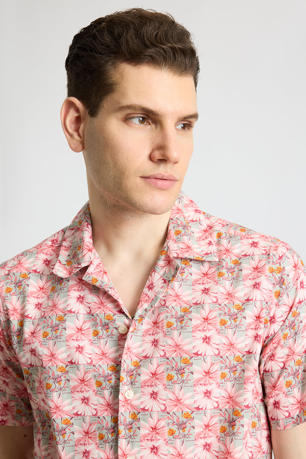 Pink Flower Men's Resort Shirt