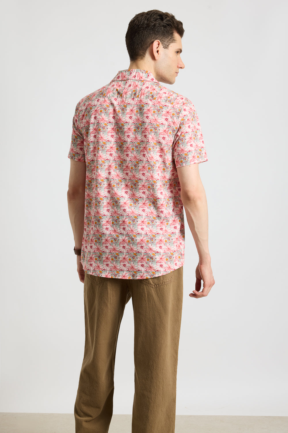 Pink Flower Men's Resort Shirt