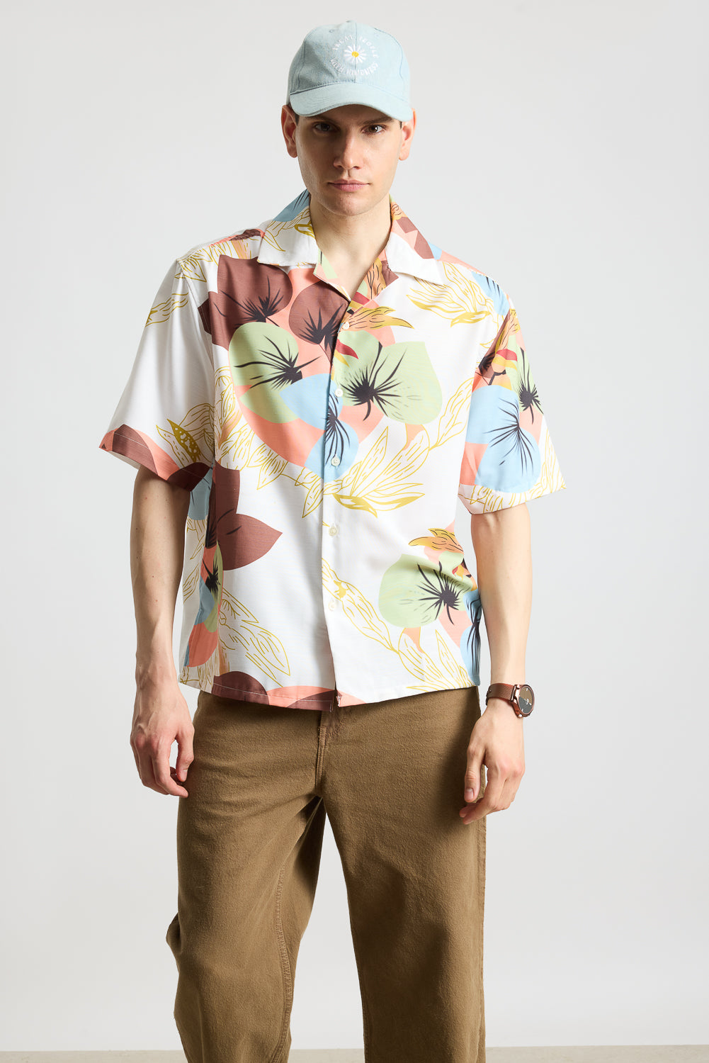 Tropical Print Men's Resort Shirt