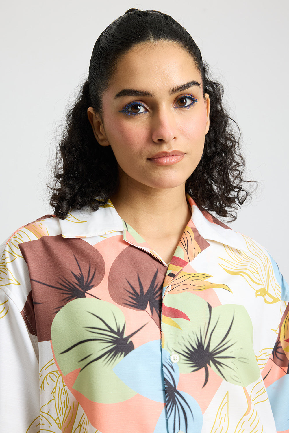 Tropical Print Women's Resort Shirt