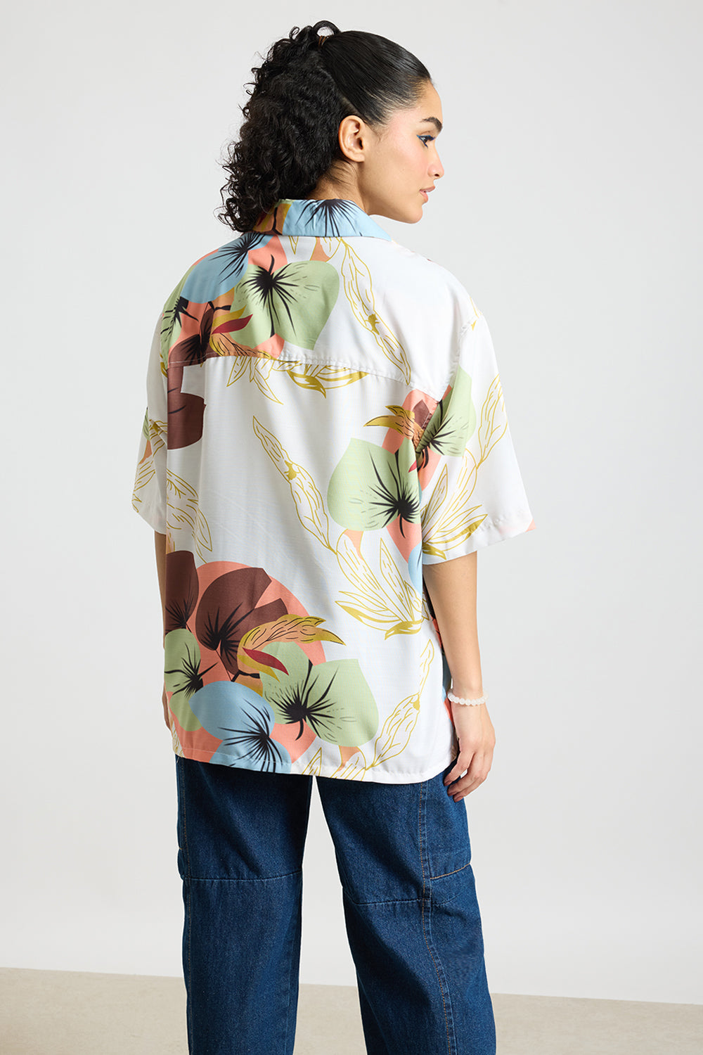 Tropical Print Women's Resort Shirt