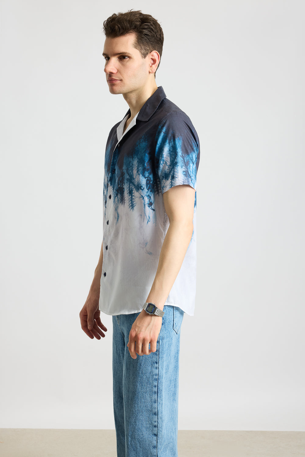 Lightening Effect Men's Resort Shirt