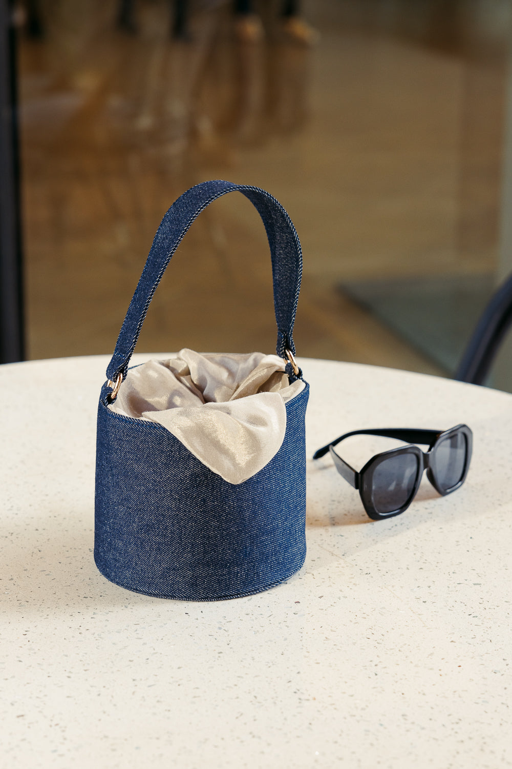 The Blue-Grey Bucket Bag