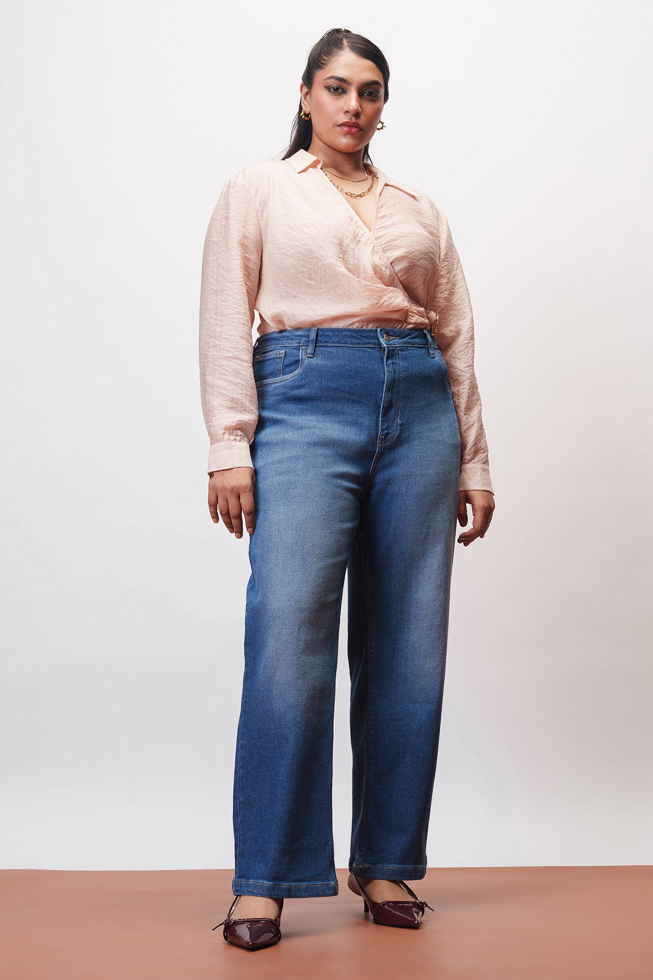 Easy Indigo Curve Straight Jeans