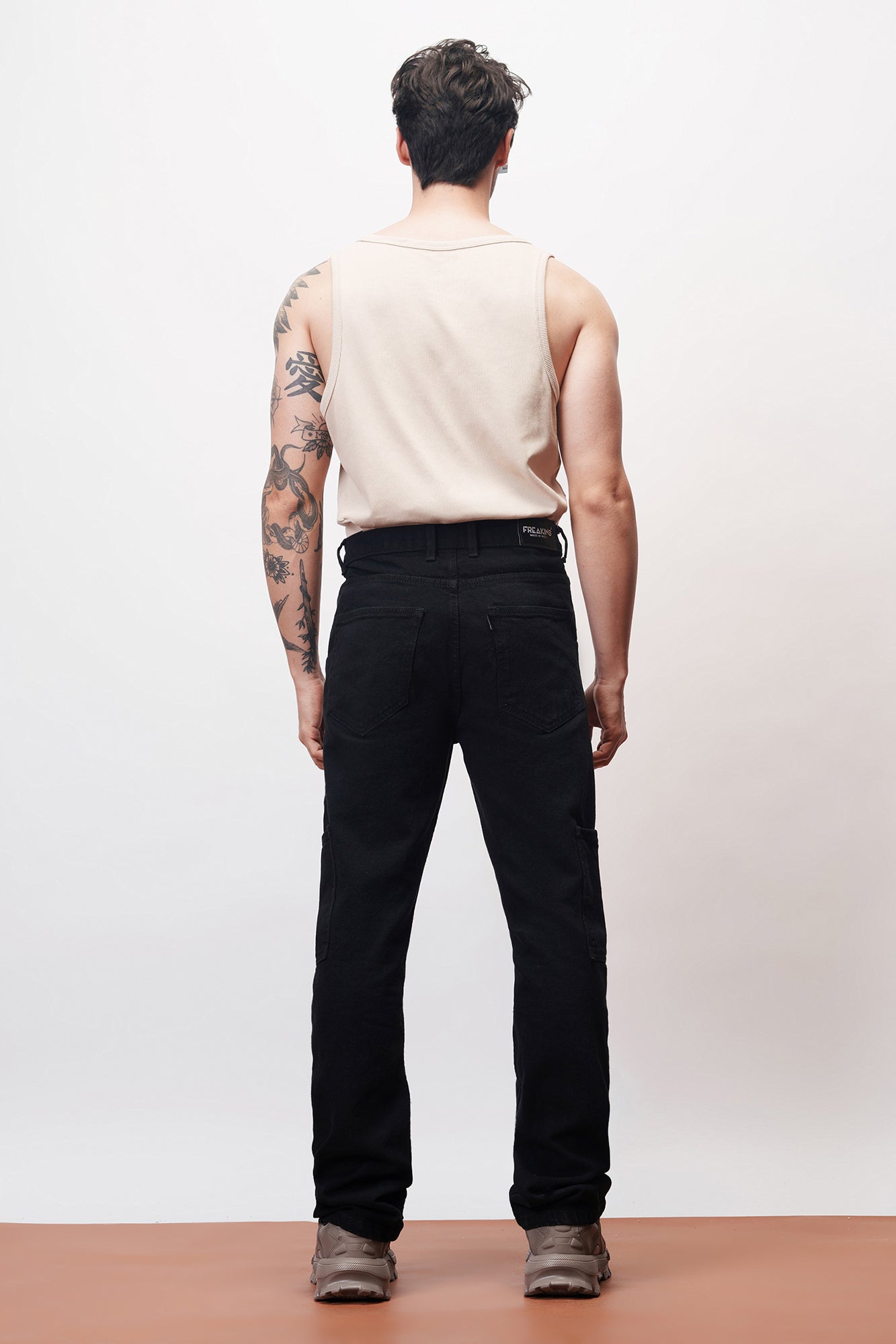 Causal Black Men's Cargo Jeans