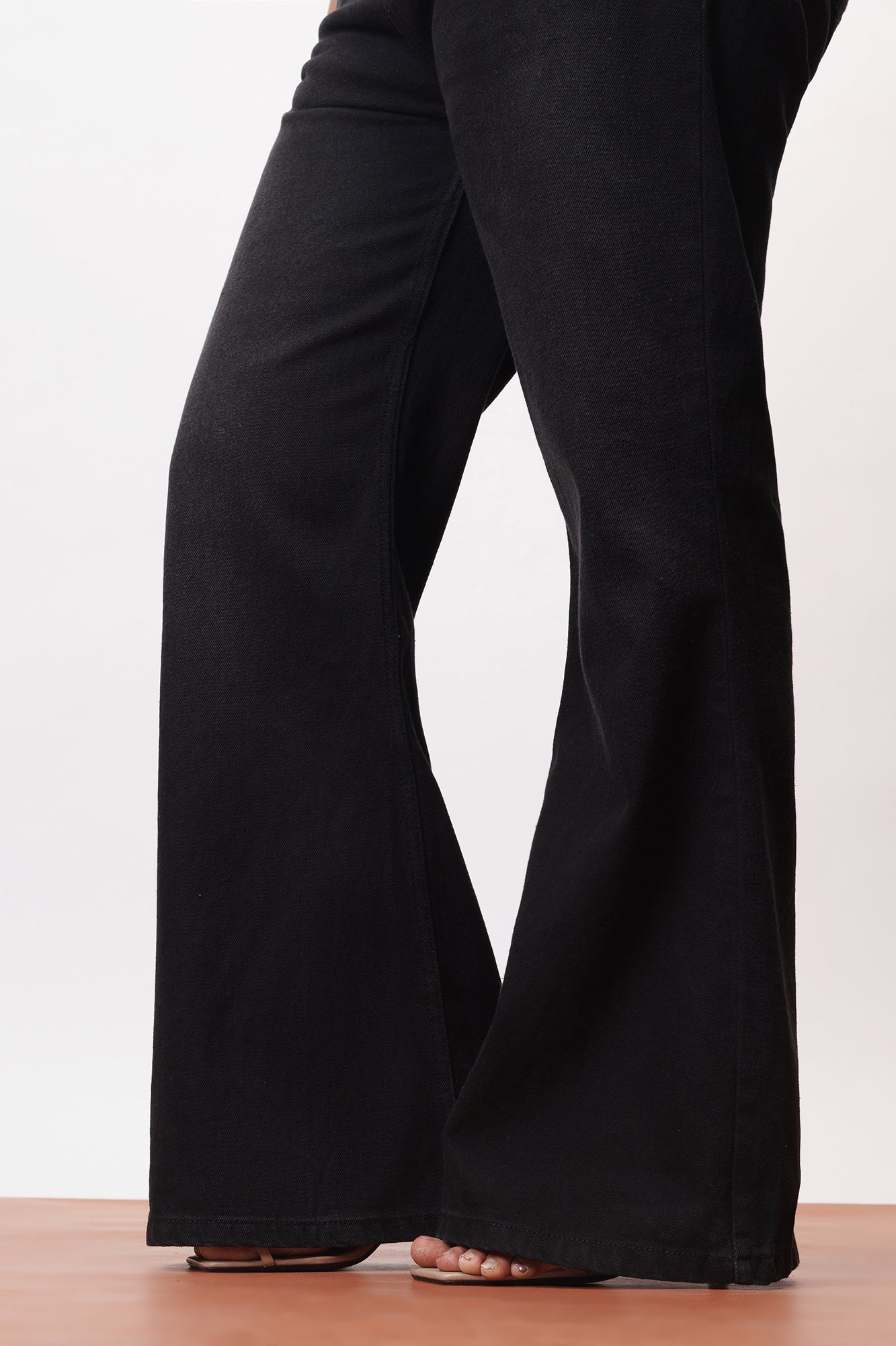 Coal Black Curve Bootcut Jeans