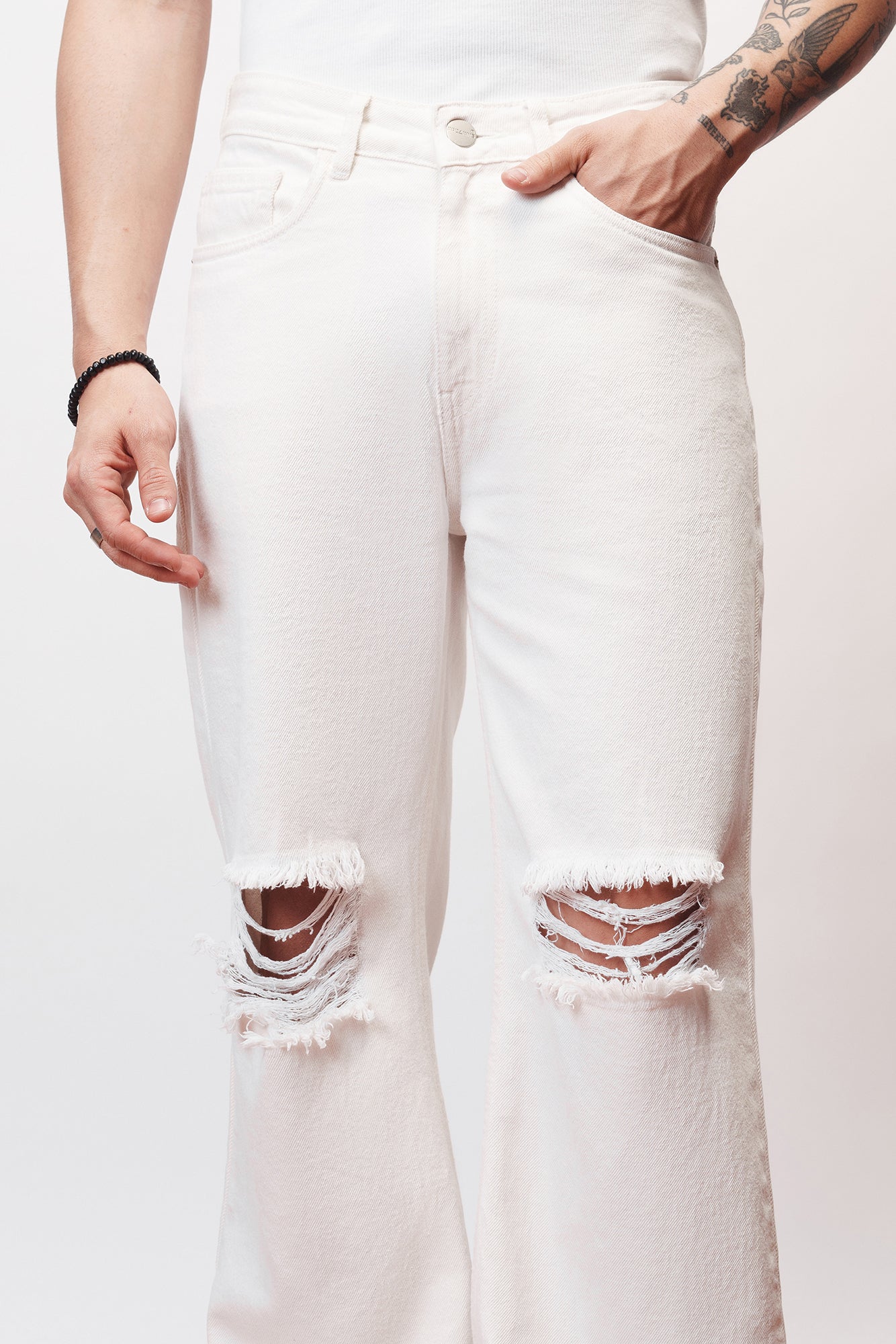 Frost White Ripped Men's Jeans