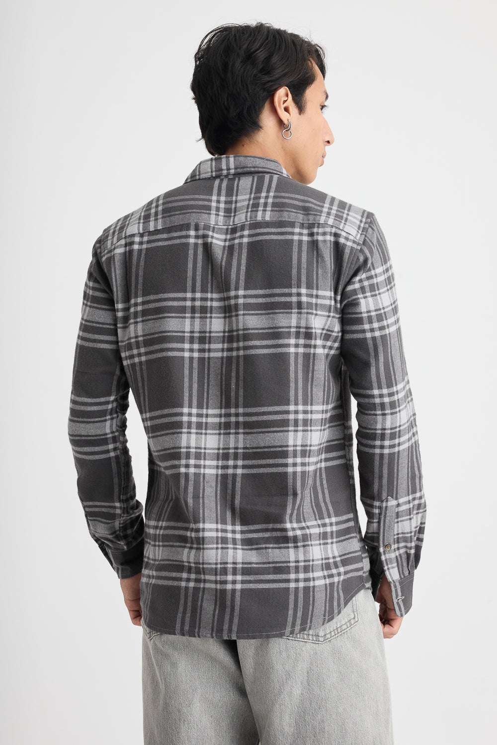 Men's Black Checkered Shirt