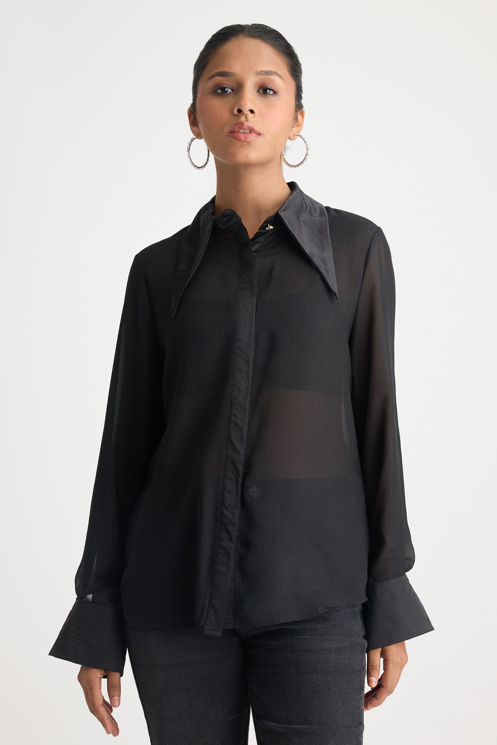 sheer black tee