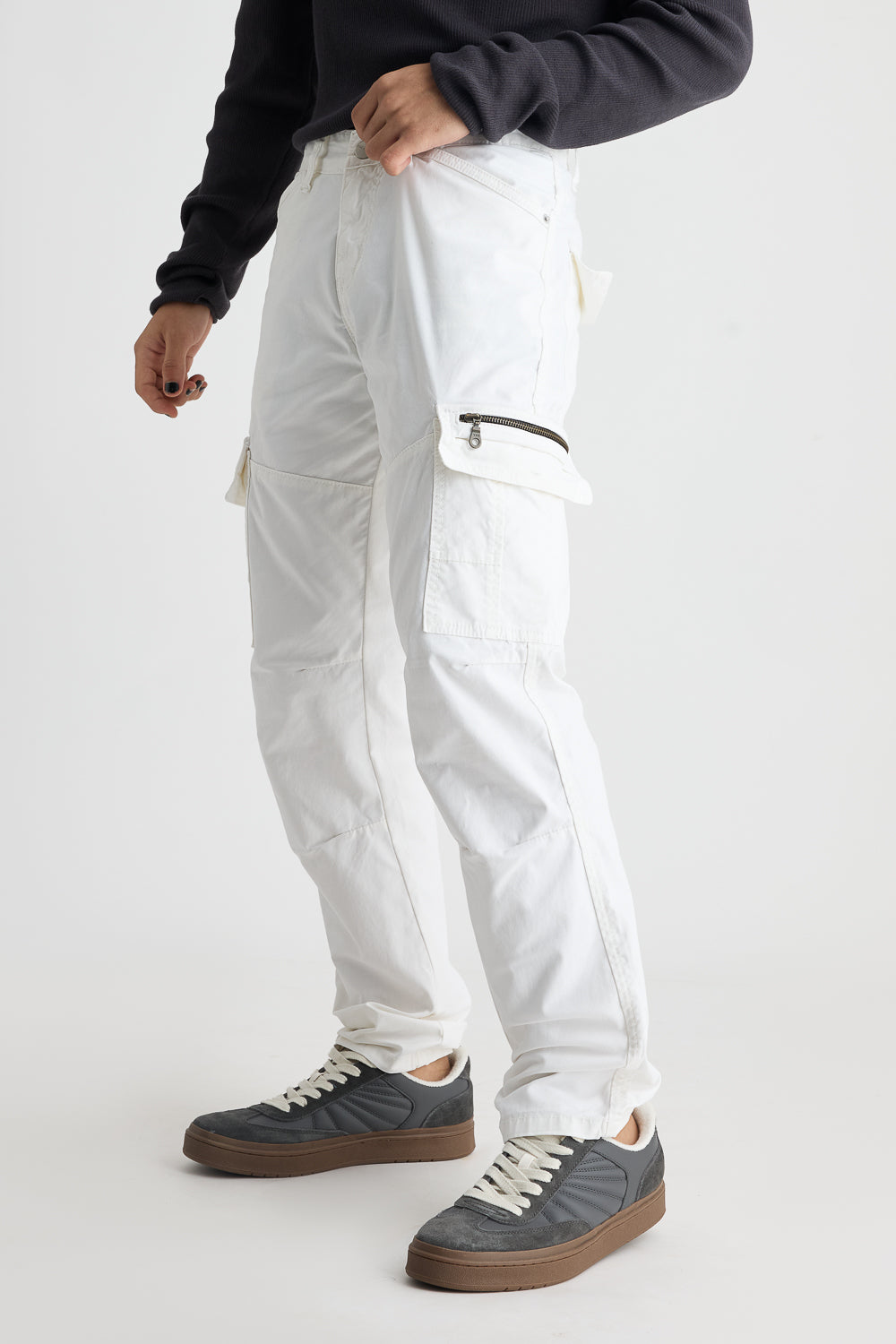 Mens White Od Cargo Pant