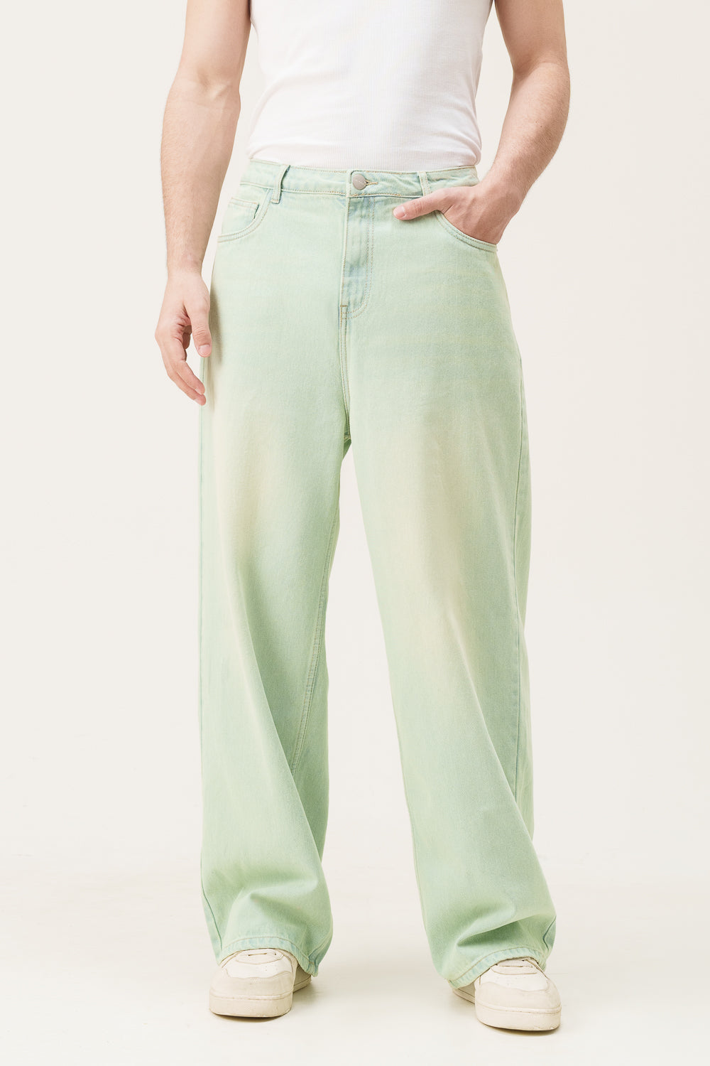 Mint Fury Men's Wide Leg Jeans