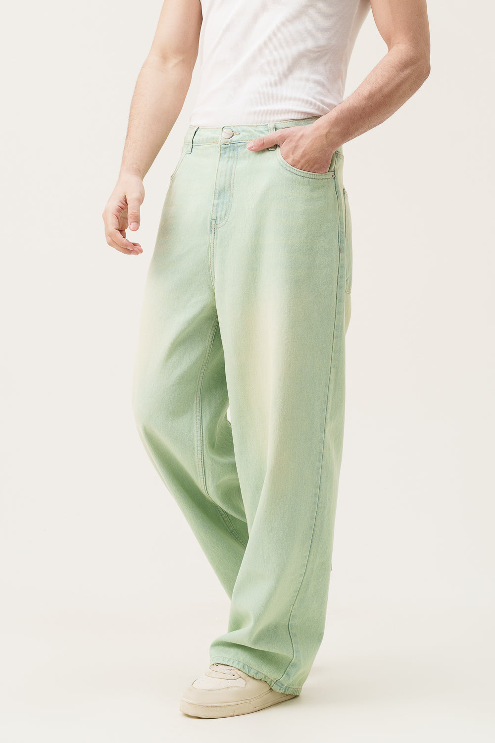 Mint Fury Men's Wide Leg Jeans