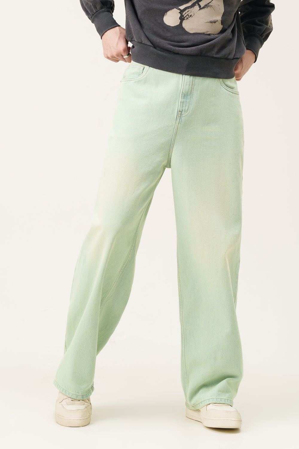 Mint Fury Men's Wide Leg Jeans