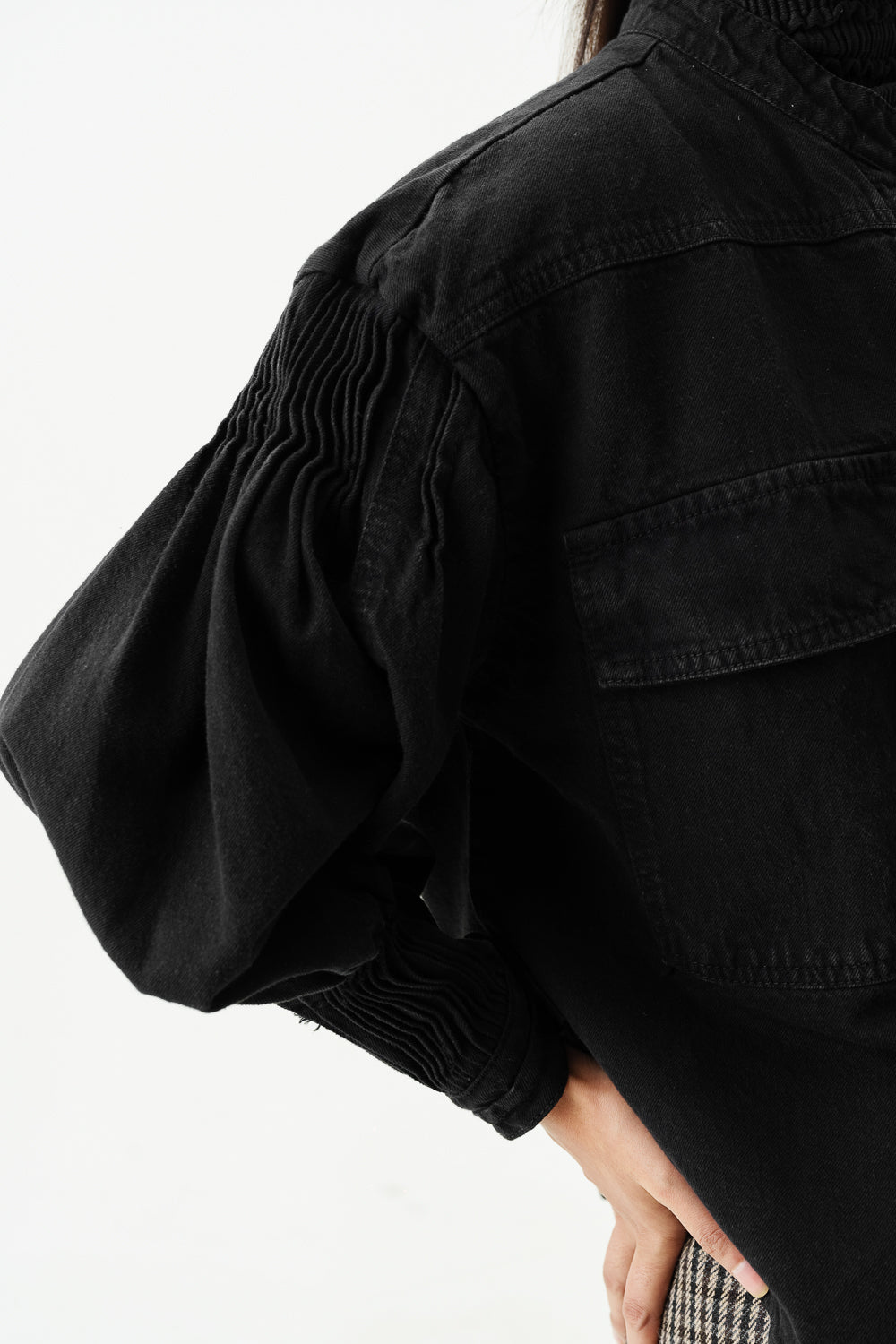 Dark Coal Stylized Biker Jacket