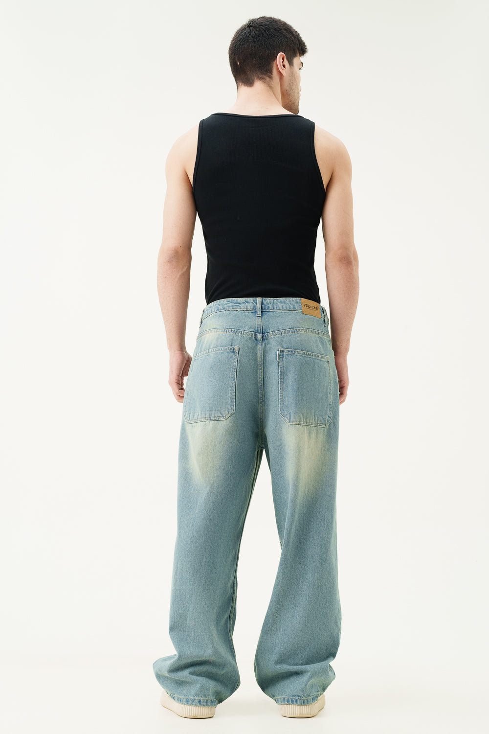 Retro Ripped Men's Wide Leg Jeans