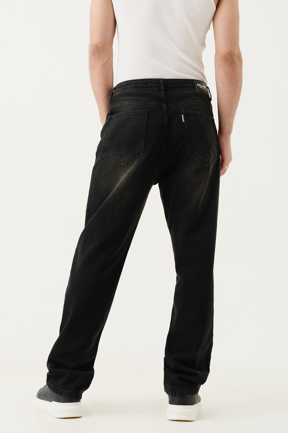 Grit Black Men's Straight Jeans