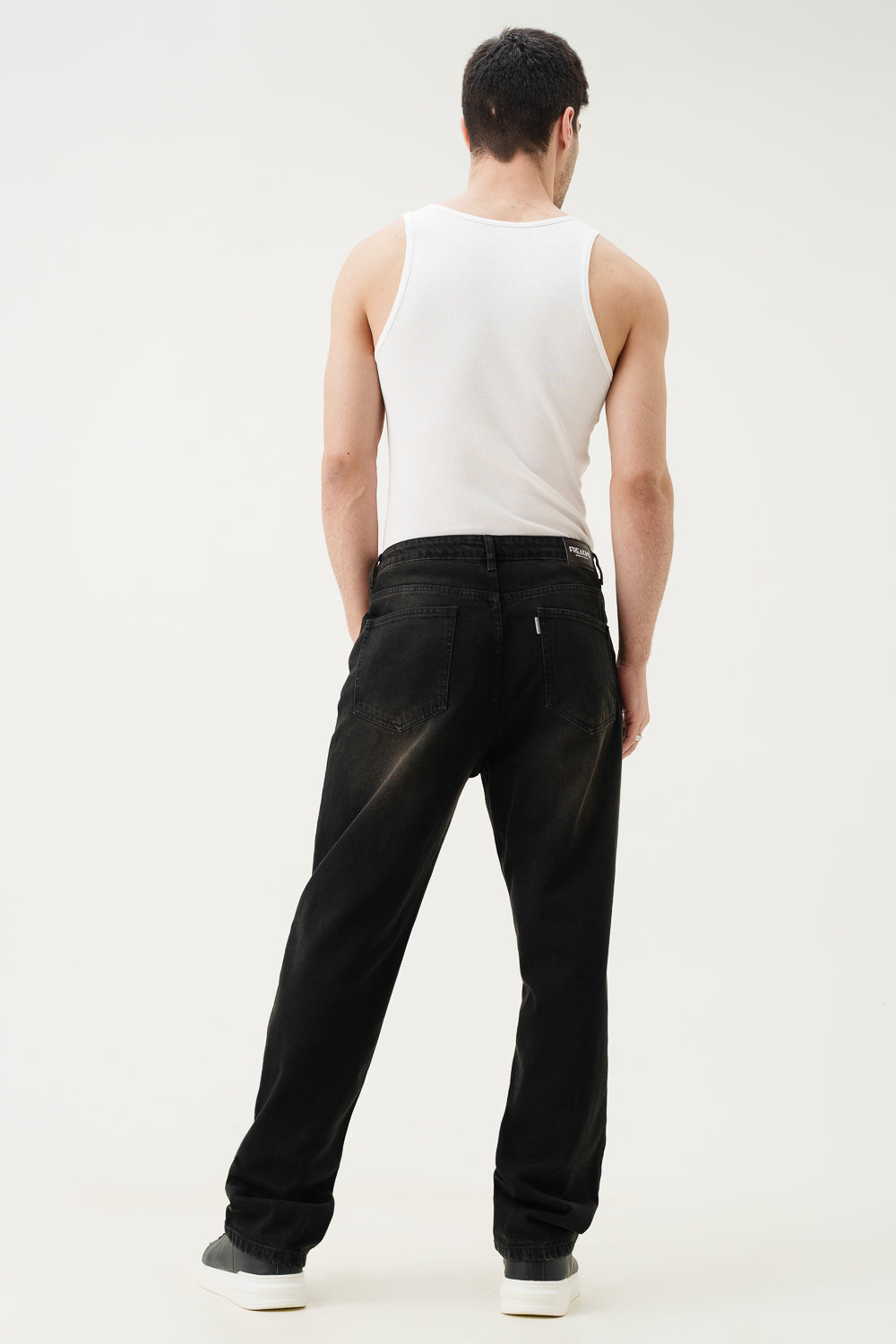 Grit Black Men's Straight Jeans