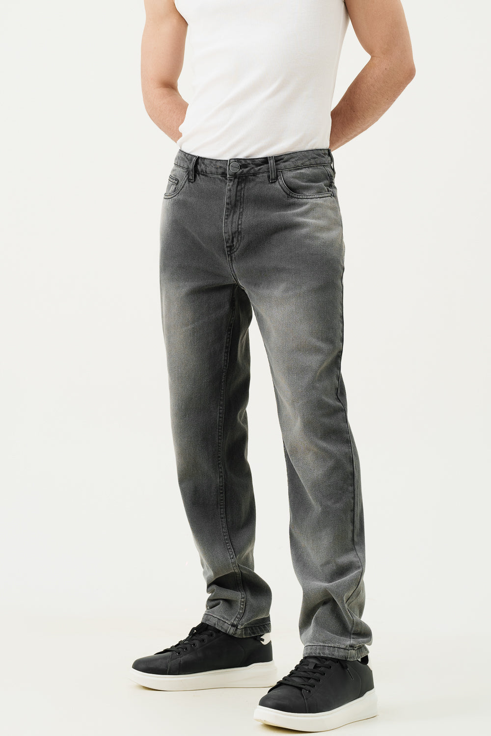 Stormforge Grey Men's Relaxed Fit Jeans