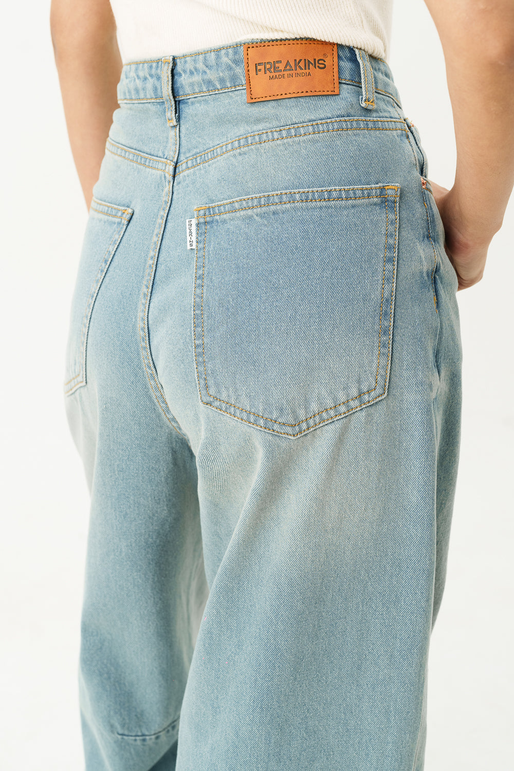 Cloudy Blue Balloon Baggy Jeans