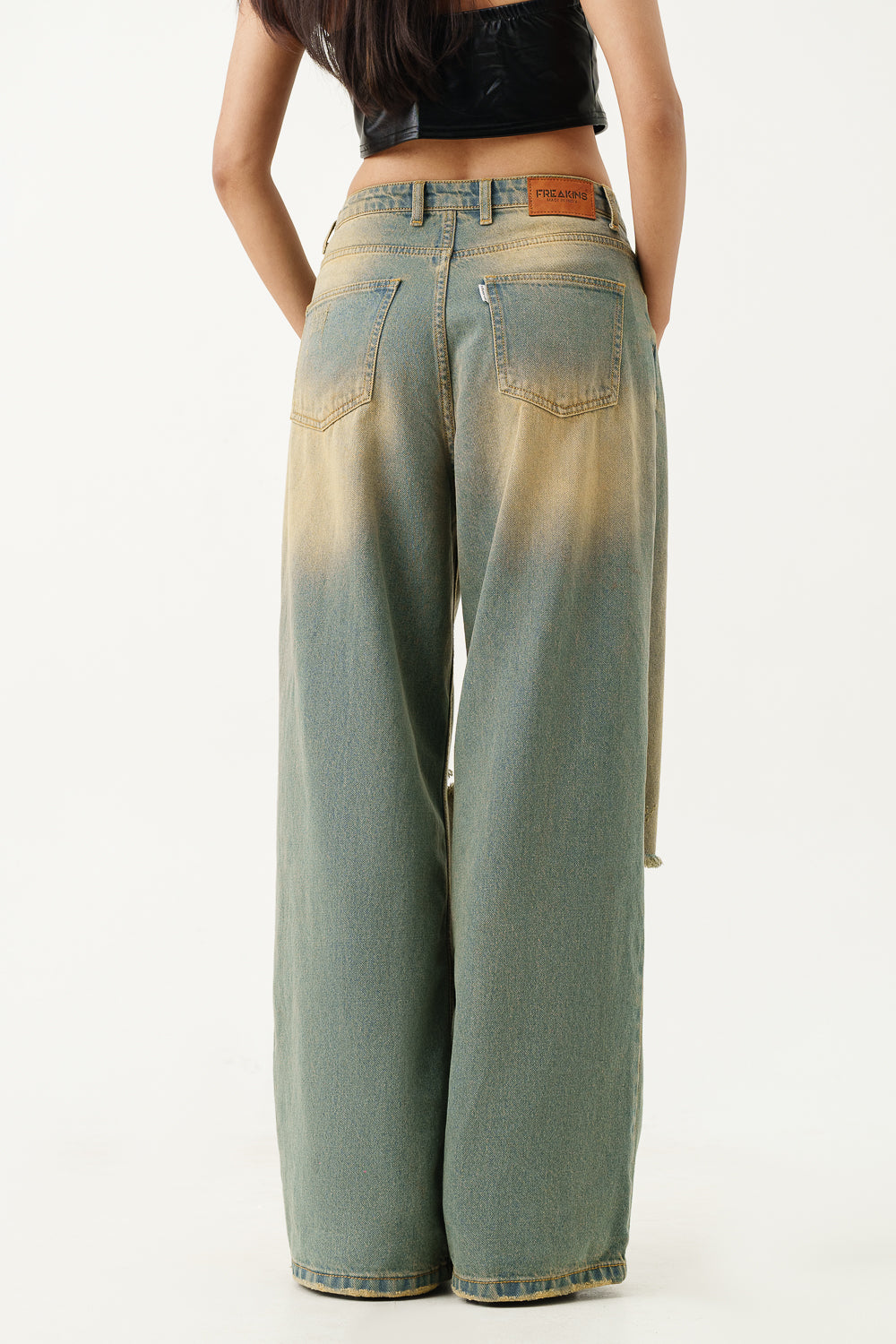 Desert Sand Super Wide Flare Jeans