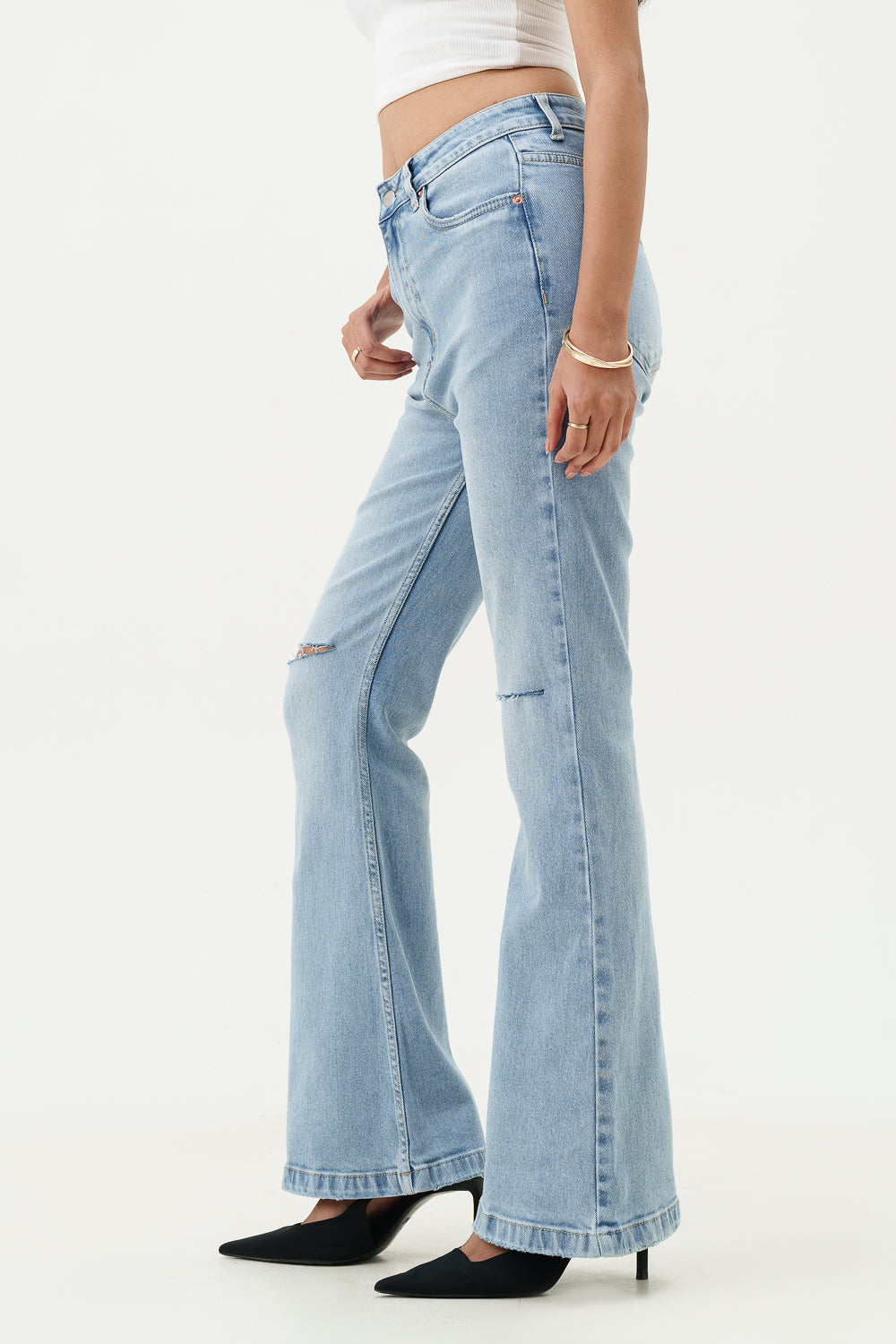 Crystal Blue Bootcut Jeans