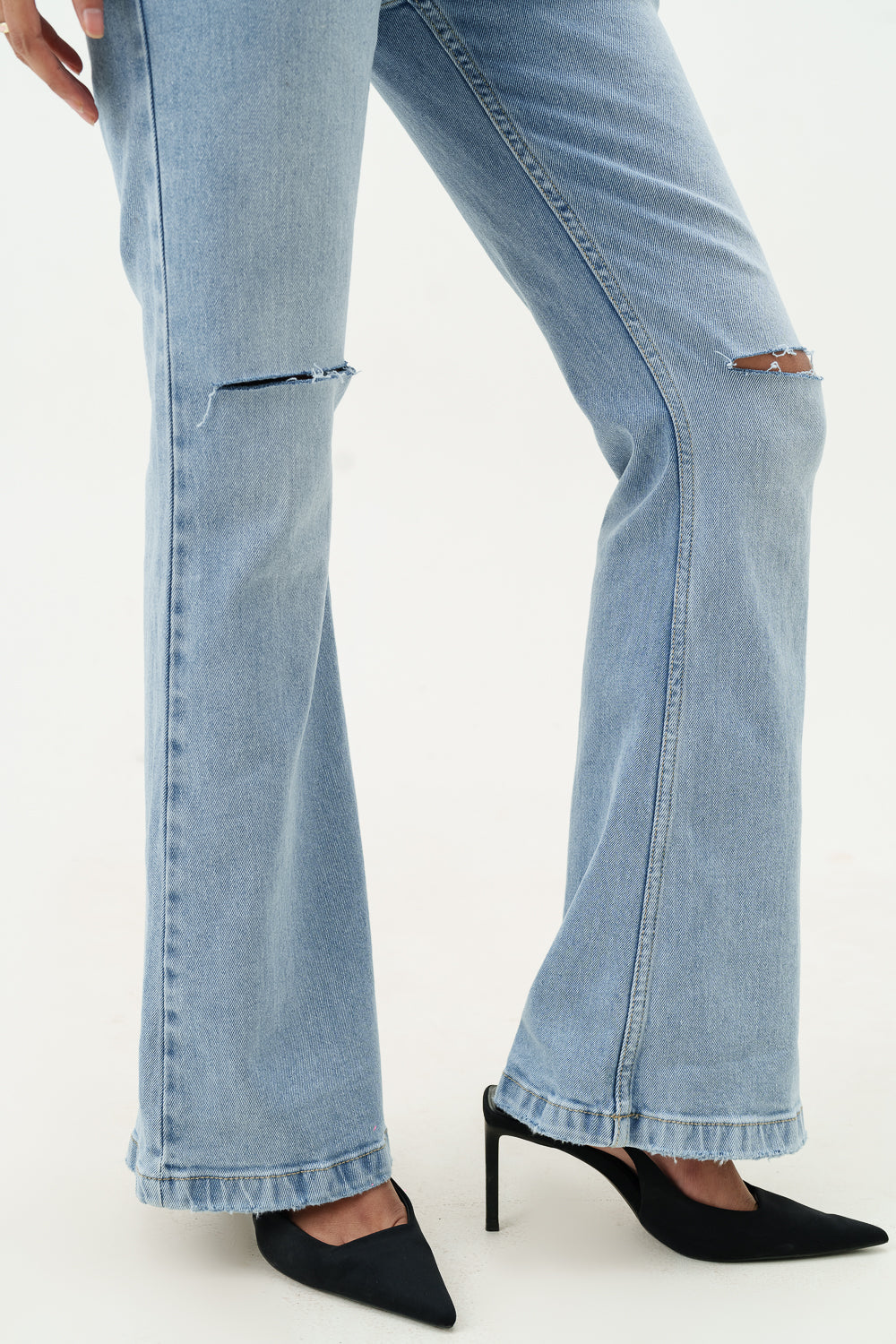 Crystal Blue Bootcut Jeans