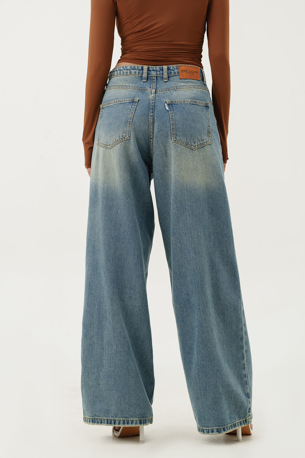 Mellow Indigo Super Wide Flare Jeans