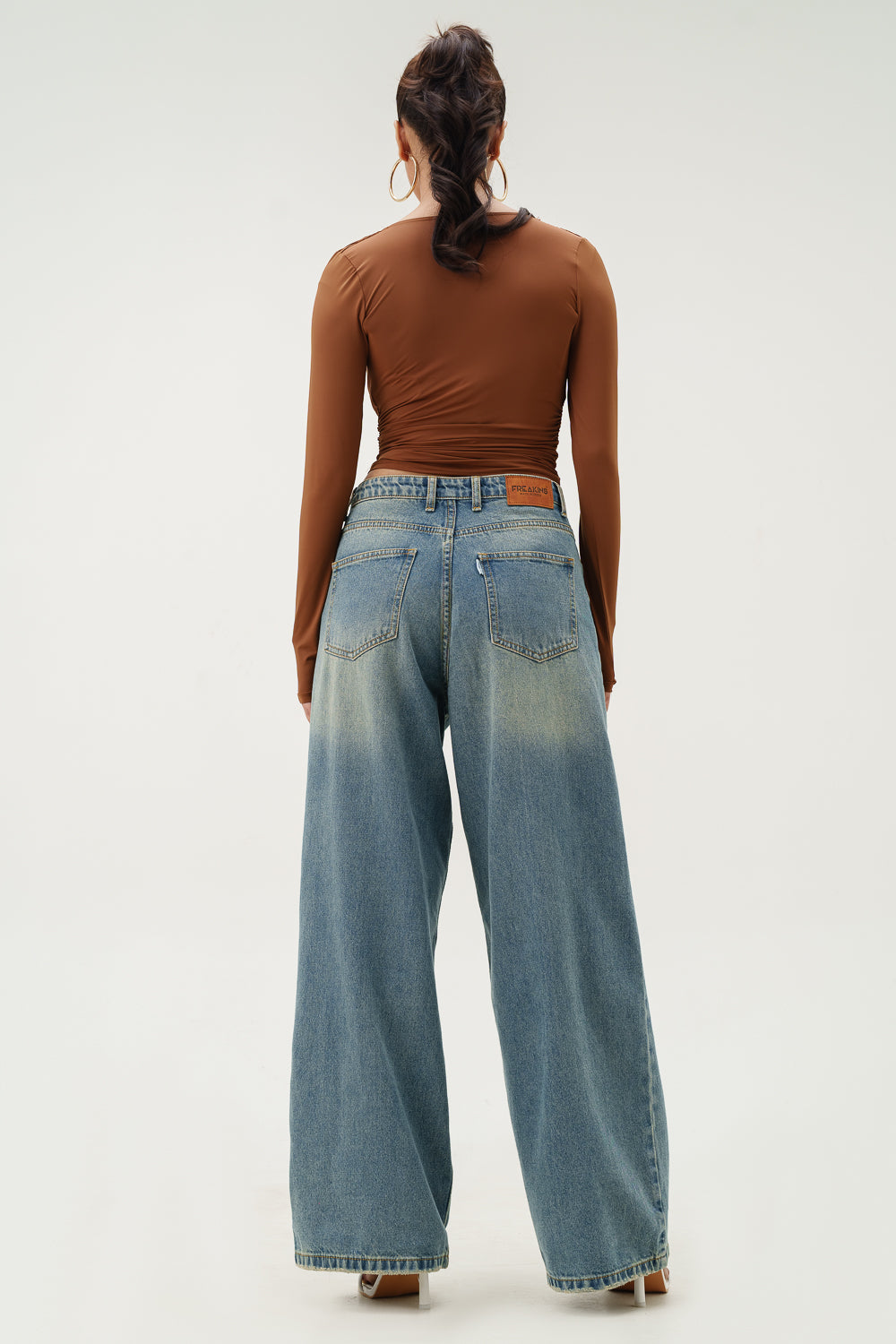 Mellow Indigo Super Wide Flare Jeans