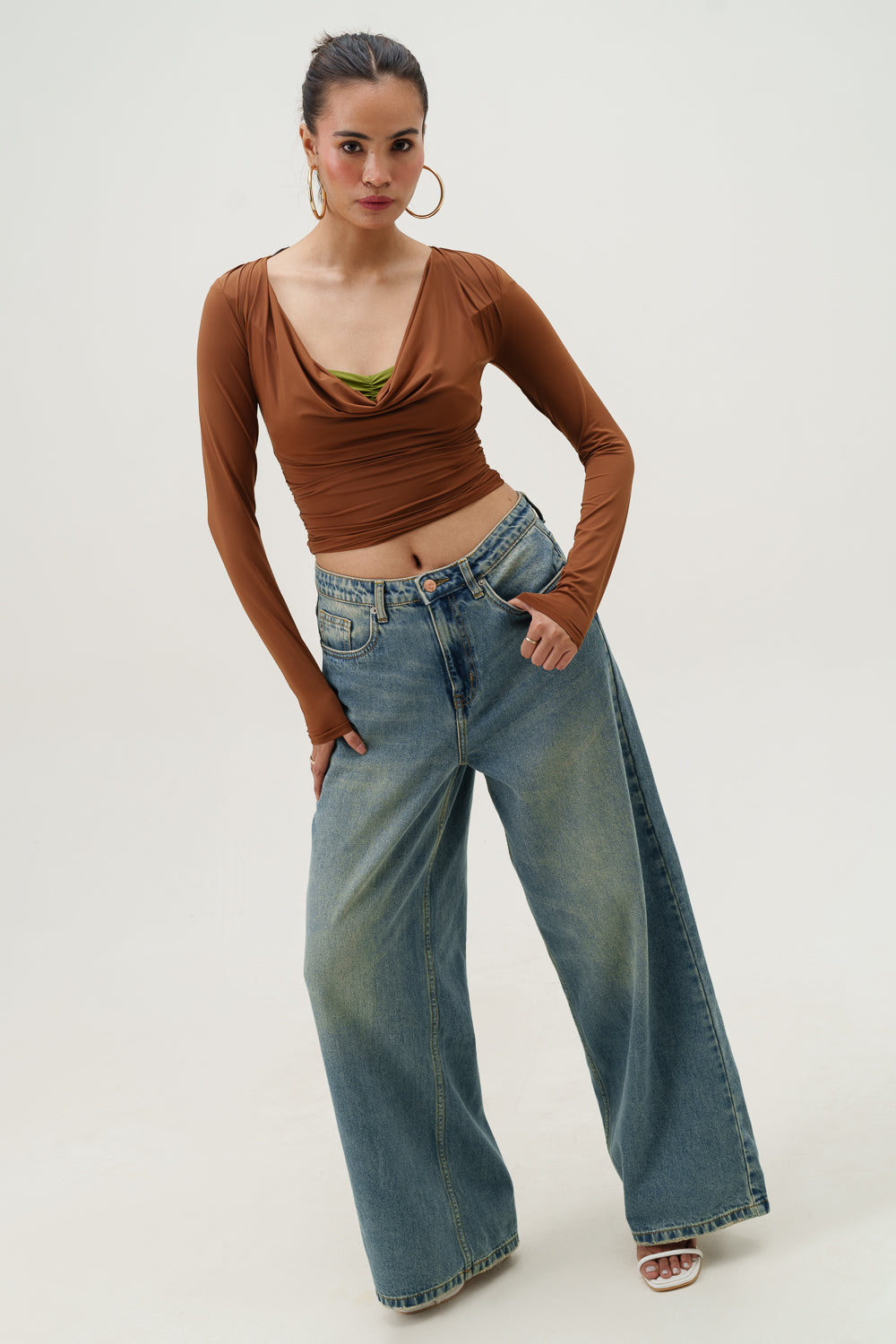 Mellow Indigo Super Wide Flare Jeans