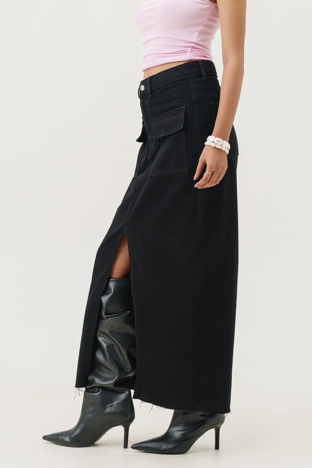 Wednesday Black Maxi Skirt