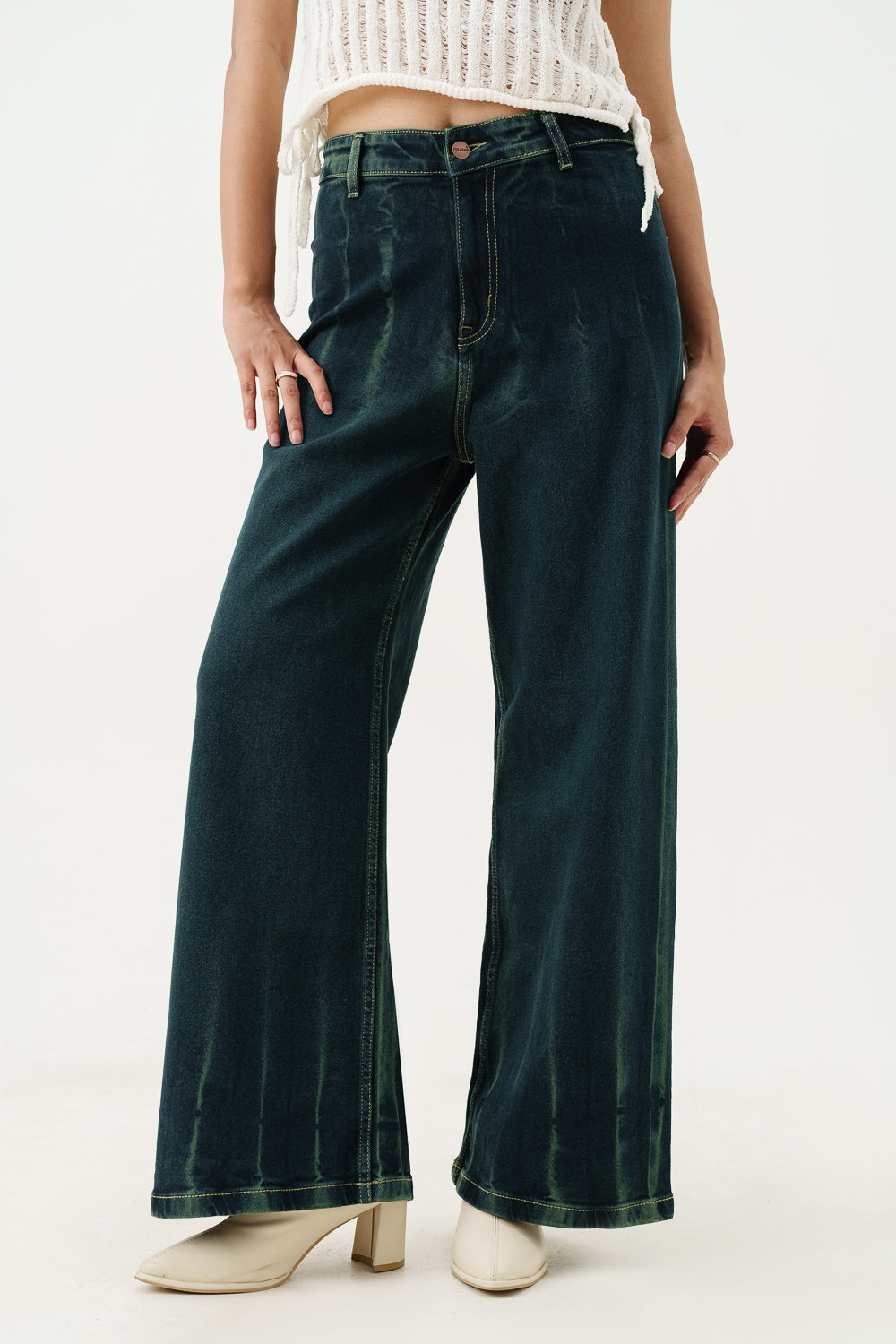 Great Peacock Retro Flare Stretch Jeans