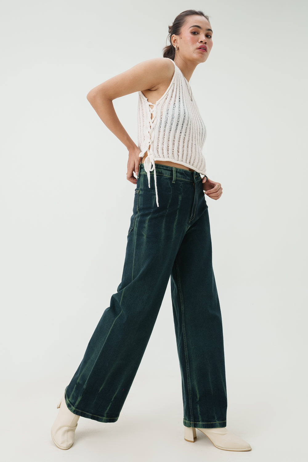 Great Peacock Retro Flare Stretch Jeans