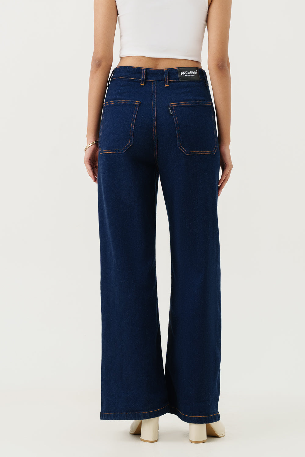 Raw Indigo Retro Flare Stretch Jeans