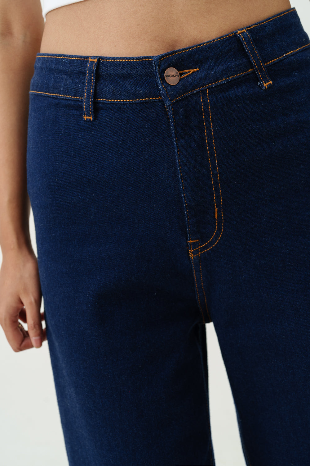 Raw Indigo Retro Flare Stretch Jeans