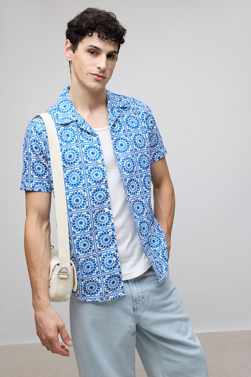 INDIGO MANDALA MEN'S SHIRT