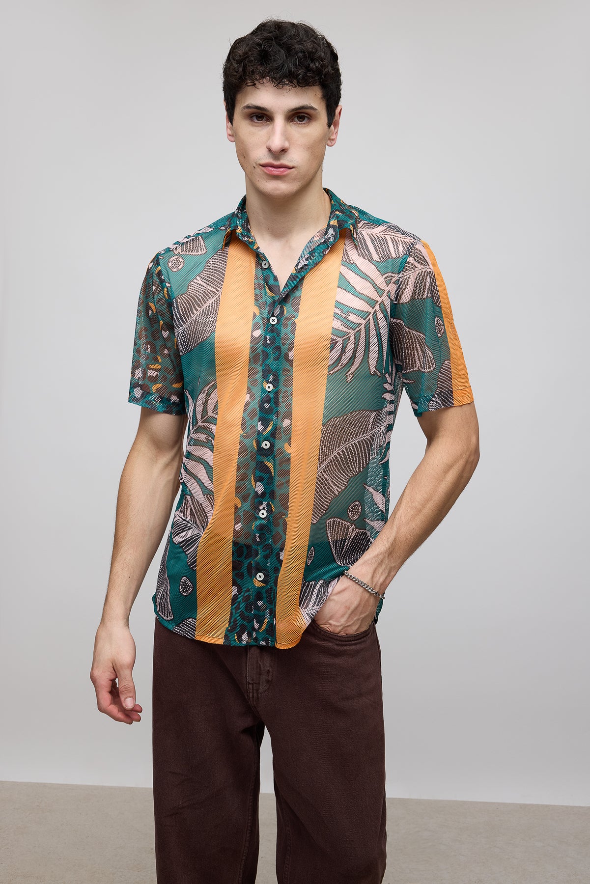 Tropical Men's Mesh Shirt