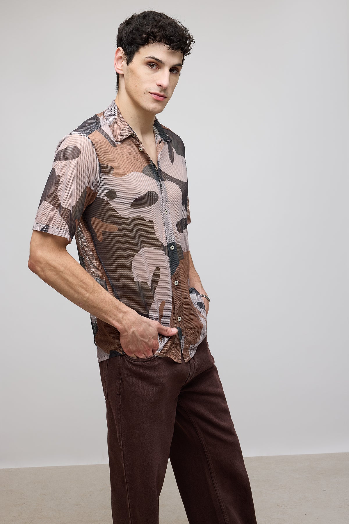 Basic Camo Men's Mesh Shirt