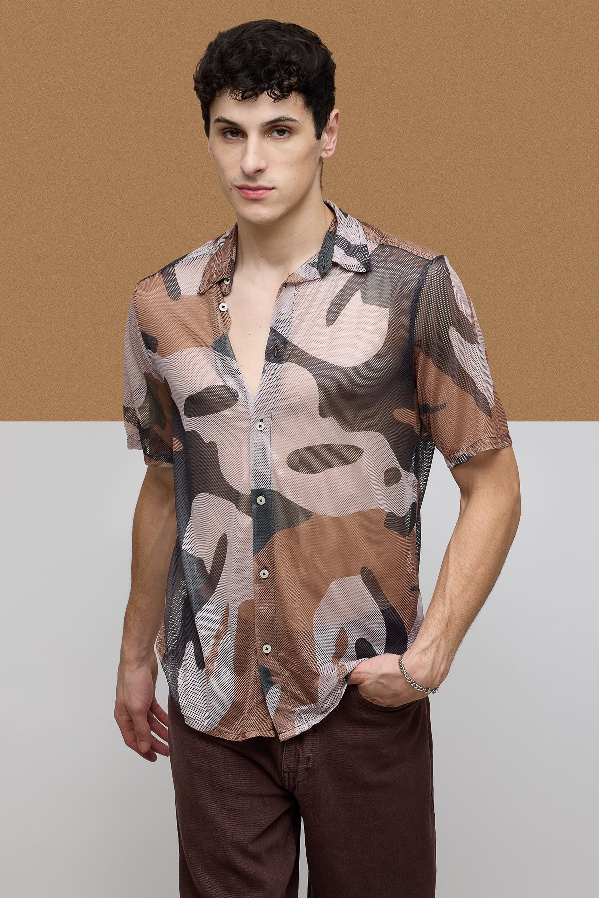 Basic Camo Men's Mesh Shirt