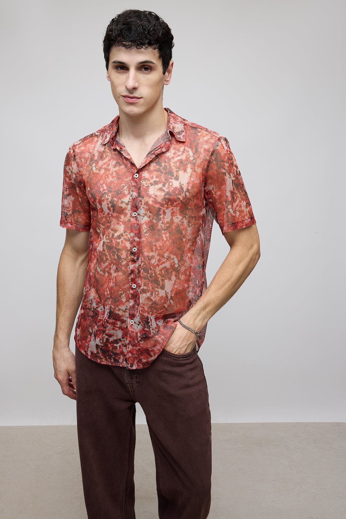 Fiery Men's Mesh Shirt