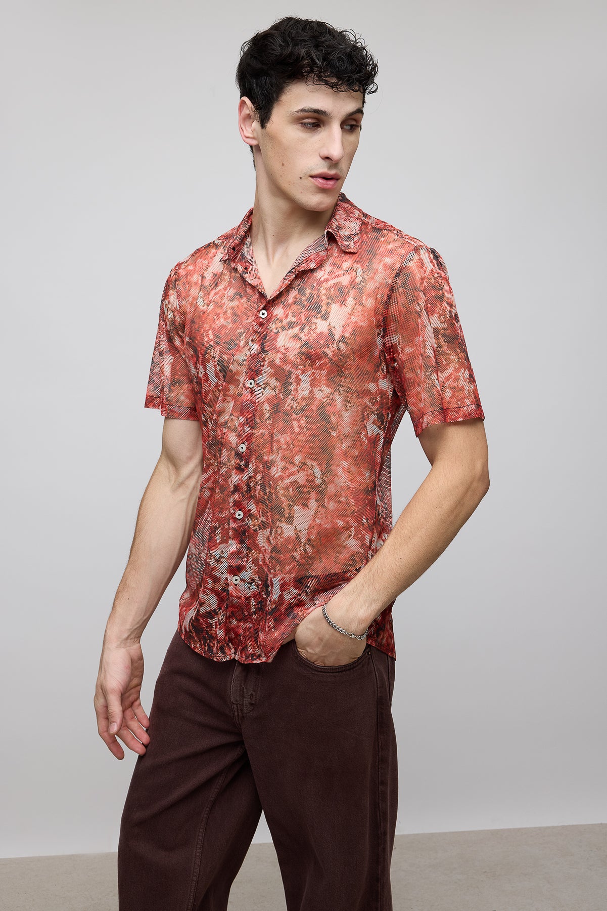 Fiery Men's Mesh Shirt