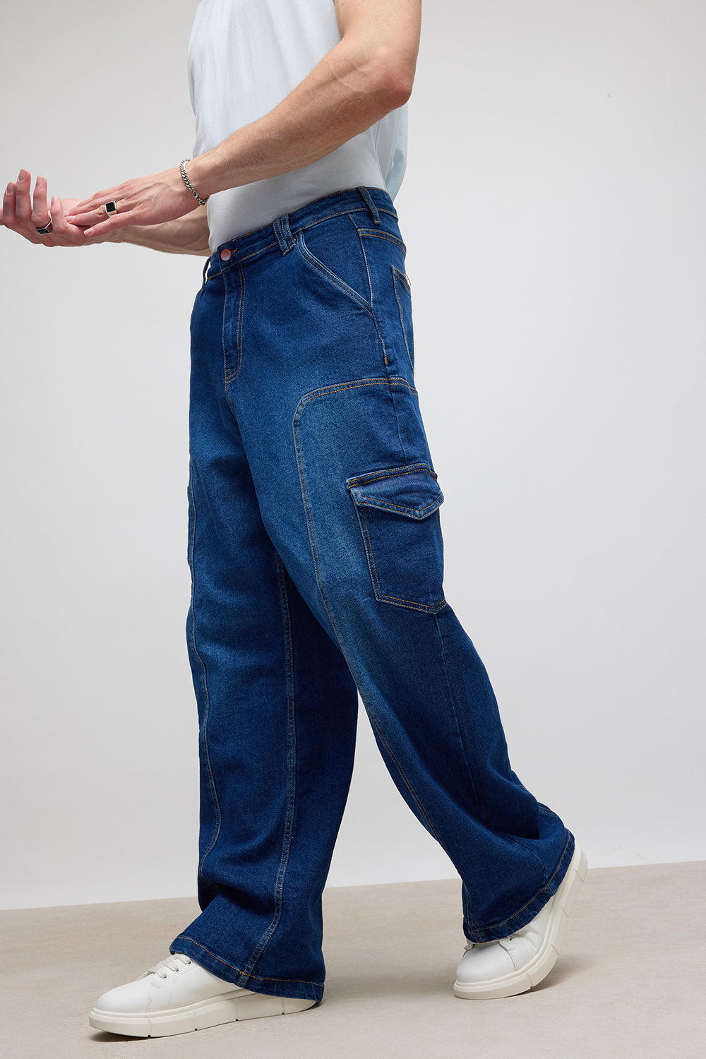 Streetwear Indigo Men's Cargo Pants