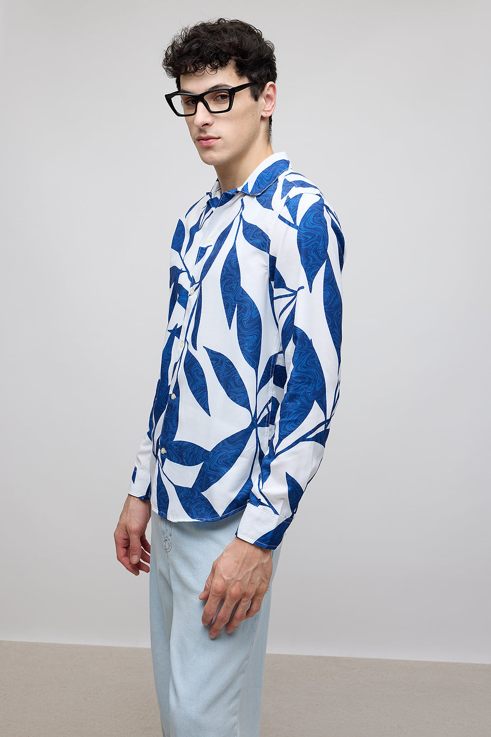 Leafy Marble Full Sleeves Men's Shirt