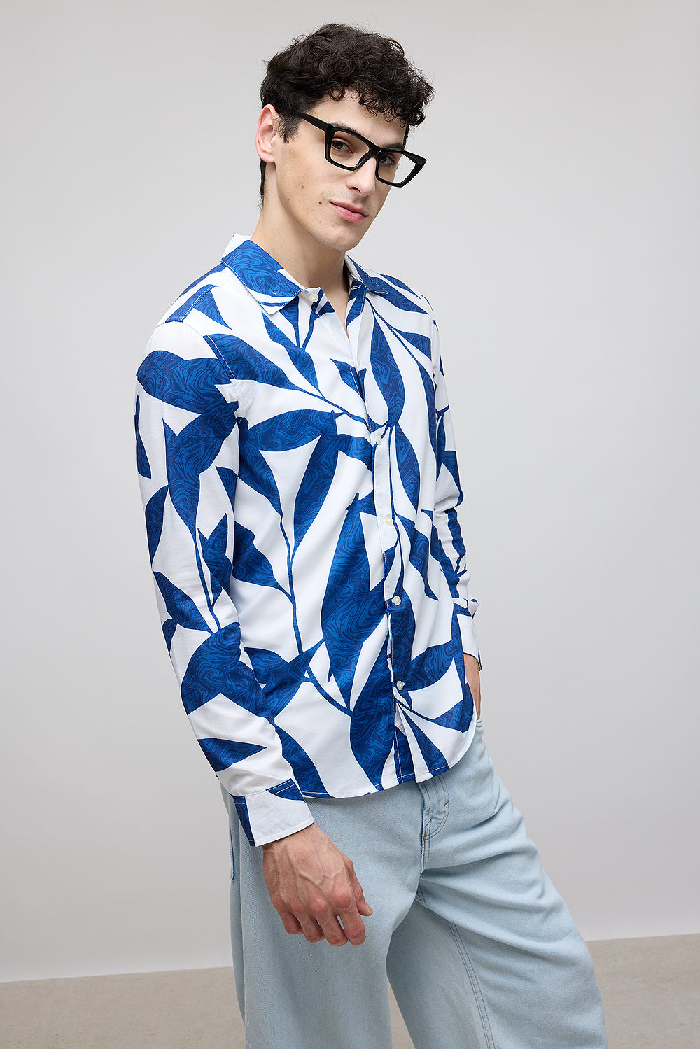 Leafy Marble Full Sleeves Men's Shirt