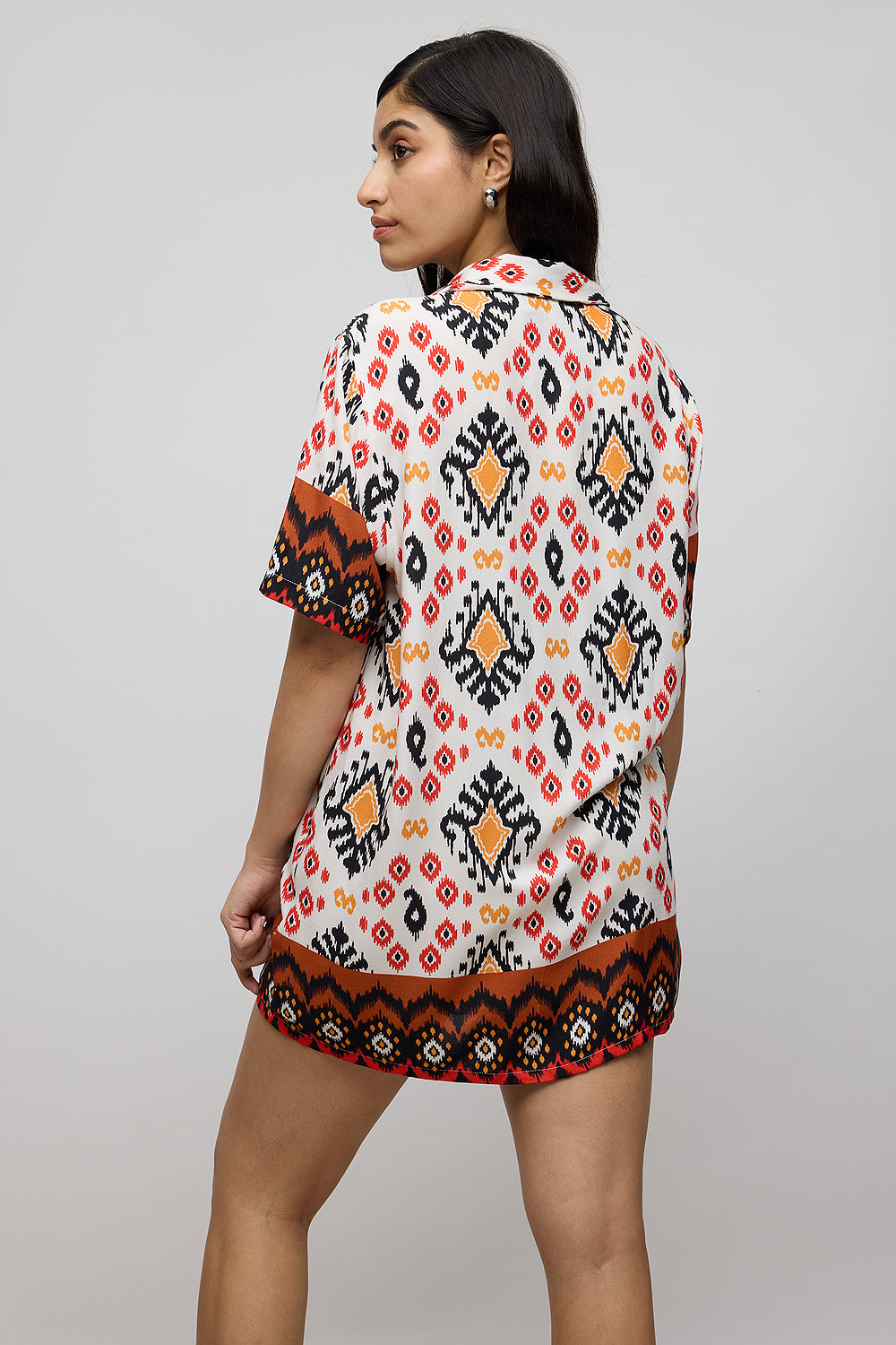 Tribal Print Women's Resort Viscose Shirt