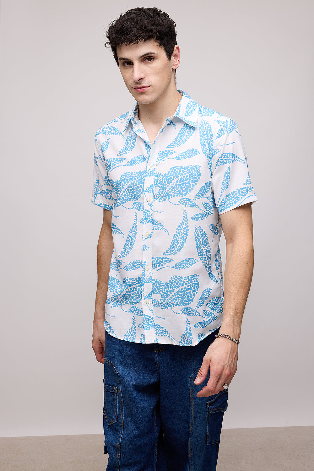 Foliage Print Men's Resort Shirt